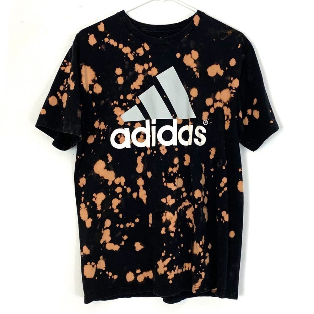 Adidas Go To Tee Black Custom Bleached Unisex
